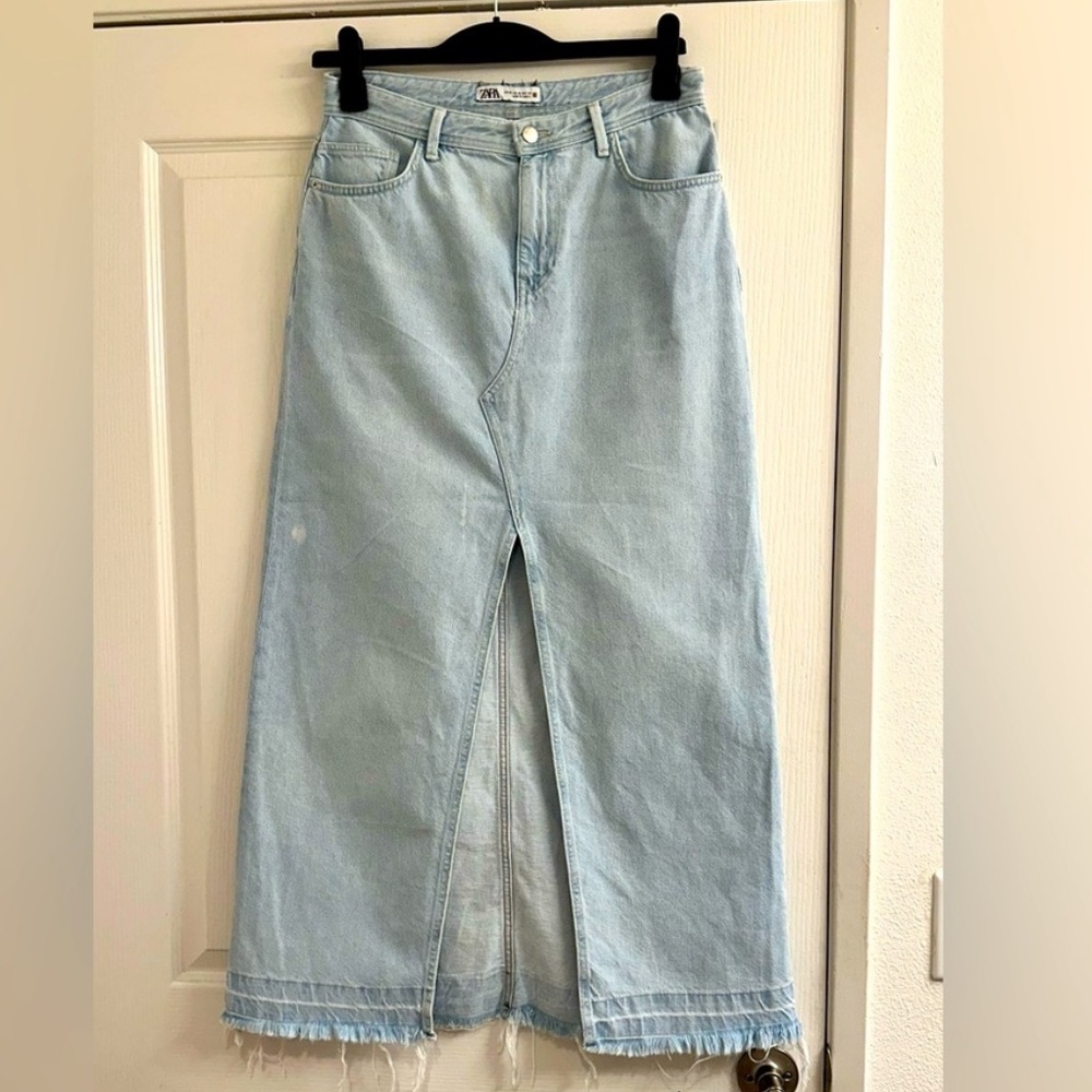 Zara Jean denim maxi skirt